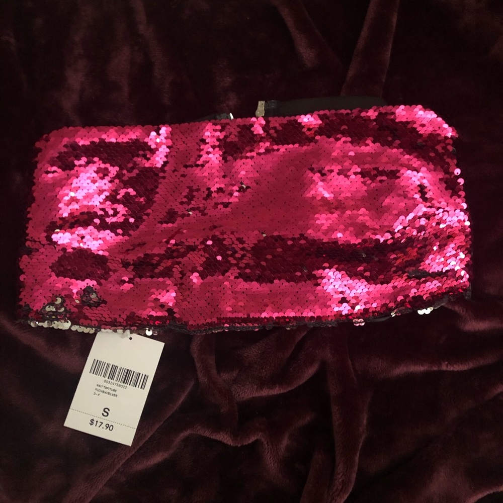 Sequin cropped tube top